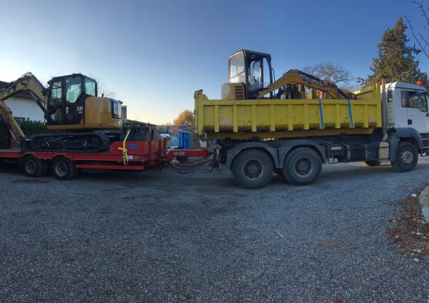 camion 6x4 pelle mecanique terrassement gonzalez